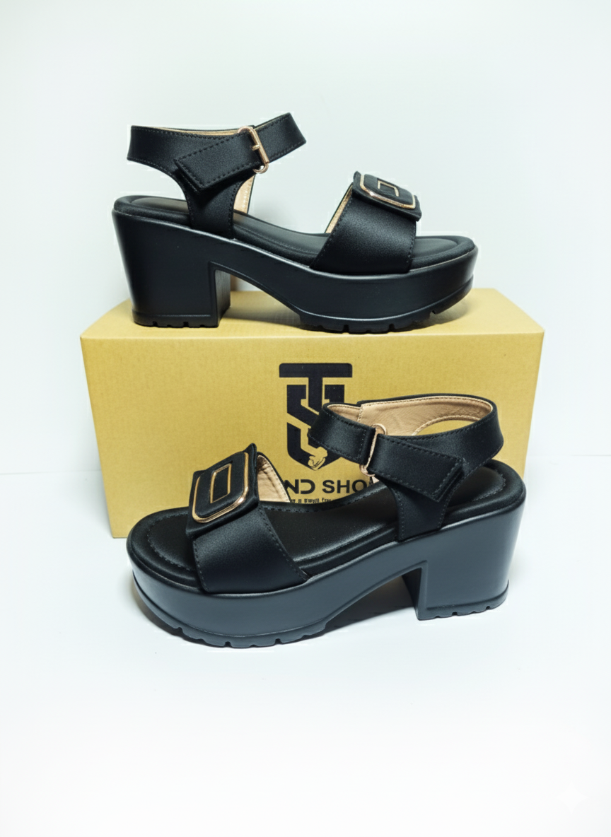 Trendy Bed Sole Heel Sandals for Women PO Sole Red